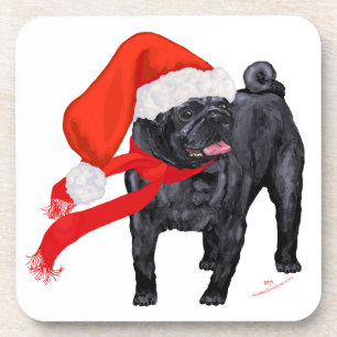 Pug Santa's Helper Coaster