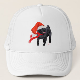 Pug Santa's Helper Trucker Hat