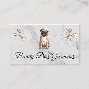 Pug   Scissors Doggie Groomer Business Card
