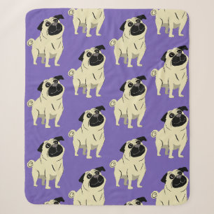 Pug Sherpa Blanket