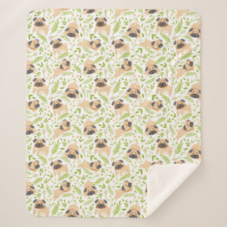 Pug Sherpa Blanket