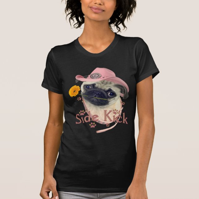 Pug Side Kick T-Shirt (Front)