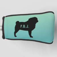 Pug Silhouette with Custom Text