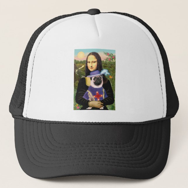 Pug (Sir) - Mona Lisa Trucker Hat (Front)
