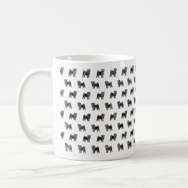Pug Sketch Design Mug (Left)