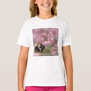 Pug Smelling Cherry Blossoms T-Shirt