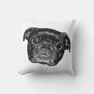 Pug Smiles Dot Pillow
