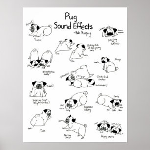 Pug Sound Effects Poster
