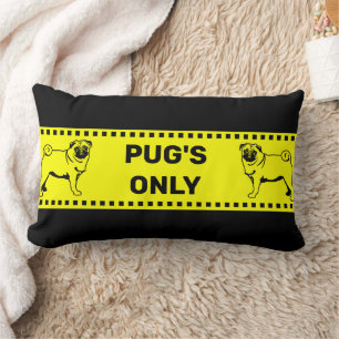 Pug special quote lumbar pillow