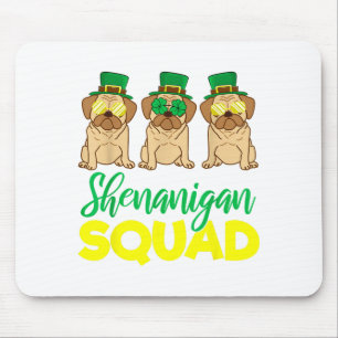 Pug Squad Funny Lucky St Patricks Day 2020 Team Gr Mouse Pad