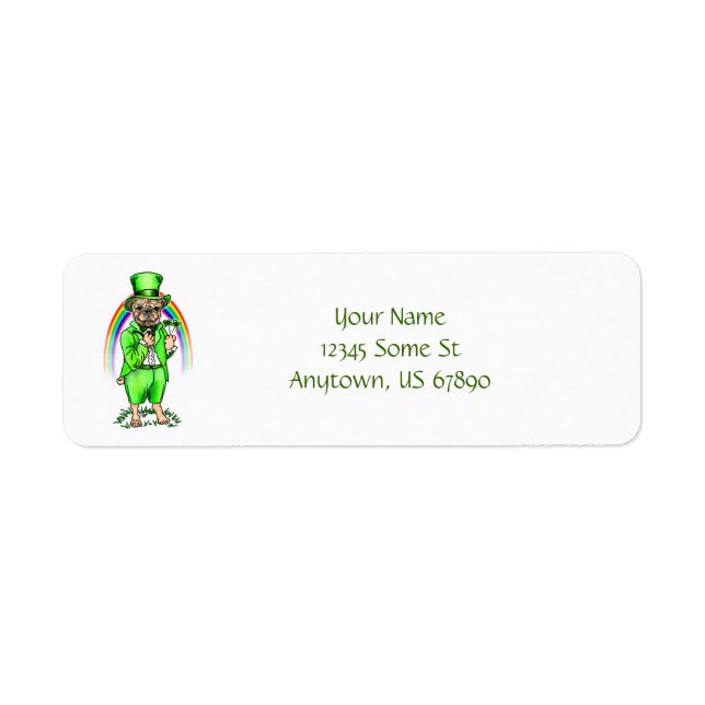 Pug St Patrick's Day nb Labels (Front)