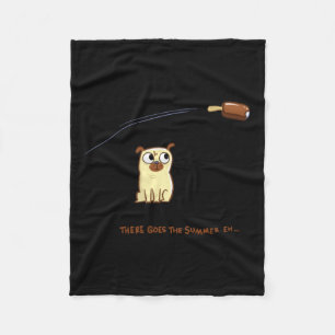 Pug Summer Fleece Blanket