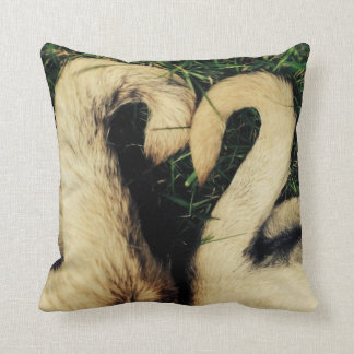 Pug Tails Throw Pillow