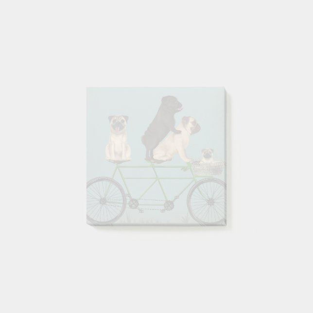 Pug Tandem Post-it Notes (Front)