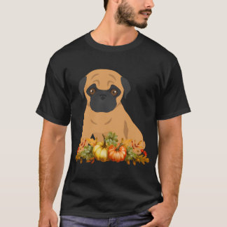 Pug Thanksgiving Wreath - Happy Thanksgiving Pug - T-Shirt