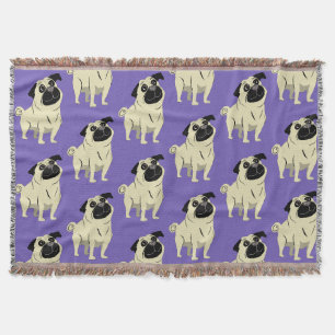 Pug Throw Blanket