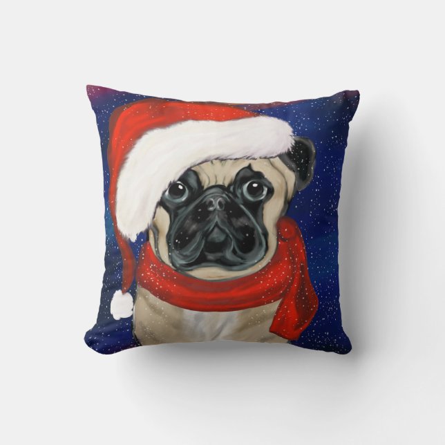 PUG THROW PILLOW (Front)