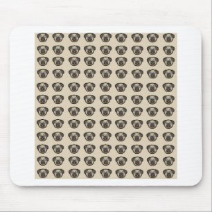 pug tile bg mouse pad