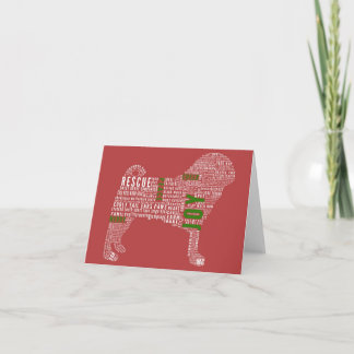 Pug Typography Holiday Card