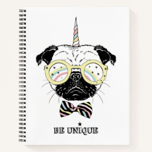 Pug Unicorn   Be Unique Notebook