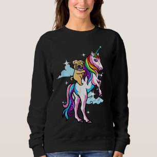 Pug Unicorn Magical Unicorns Squad Kids Long Sleev Sweatshirt