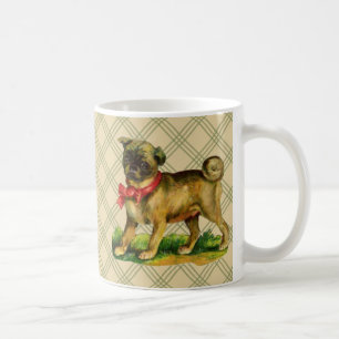 pug vintage coffee mug