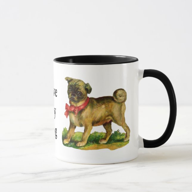 pug vintage mug (Right)