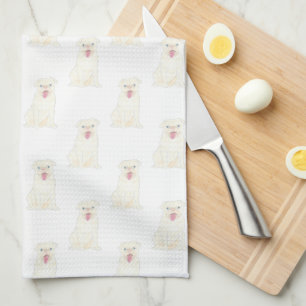 Pug (White) Kitchen Towel