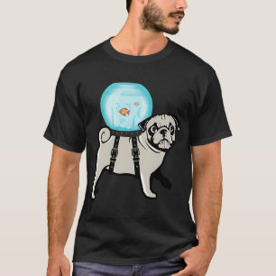 Pug with a Goldfish Bowl T-Shirt