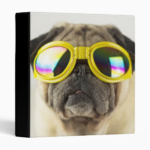 Pug with Goggles Binder