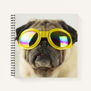 Pug with Goggles Notebook
