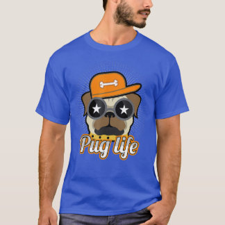 Pug With Sunglasses Life Is A Pug Dog Lover Gift T-Shirt
