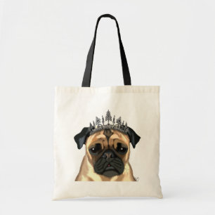 Pug With Tiara Tote Bag