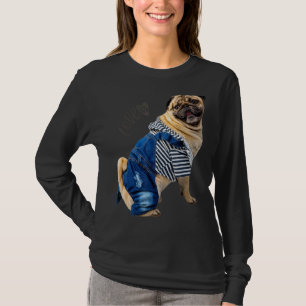 Pug Women Men Pug Mom Dad Life Love Dog Pet 12 T-Shirt