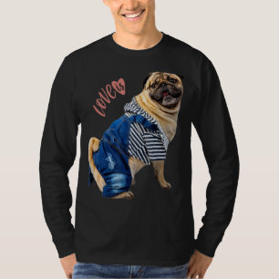 Pug Women Men Pug Mom Dad Life Love Dog Pet 13 T-Shirt