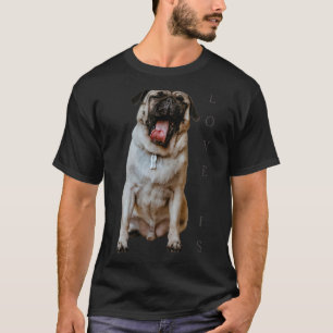 Pug Women Men Pug Mom Dad Life Love Dog Pet 3 T-Shirt
