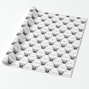 Pug wrapping paper
