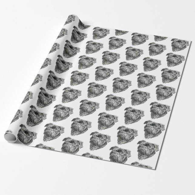 Pug Wrapping Paper (Unrolled)