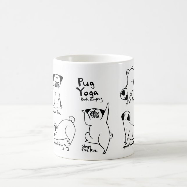 Pug Yoga Coffee Mug (Center)