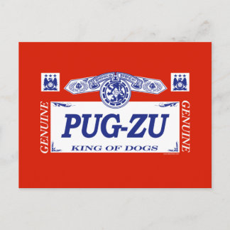 Pug-Zu Postcard