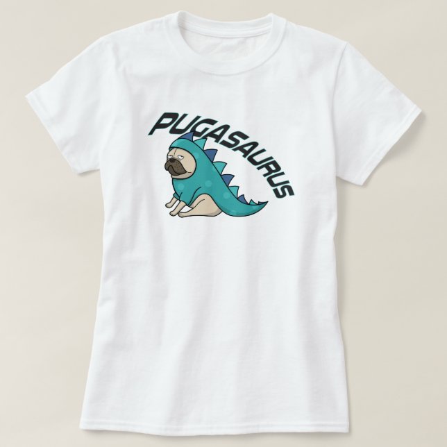 Pugasaurus Pug Dog T-Shirt (Design Front)