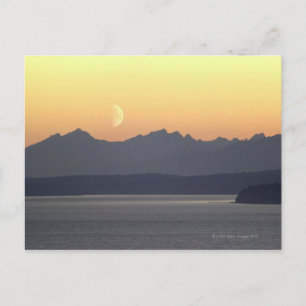 Puget Sound Moonset Postcard
