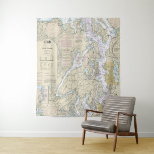 Puget Sound Nautical Chart 18440 Tapestry
