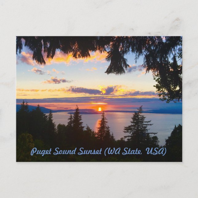 Puget Sound Sunset postcard (Front)