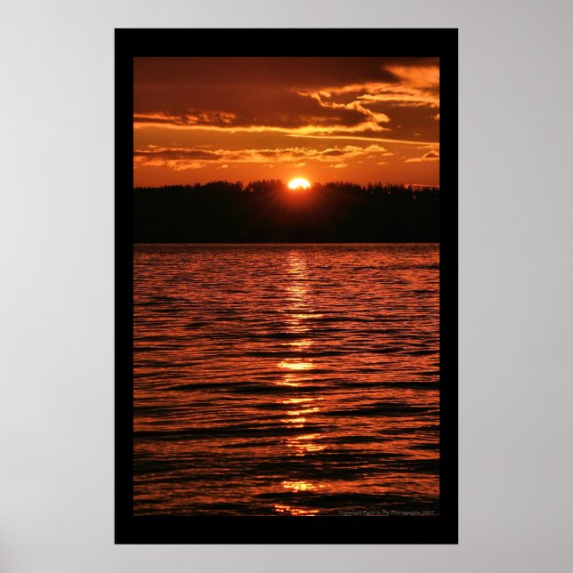 Puget Sound Sunset Poster (Front)