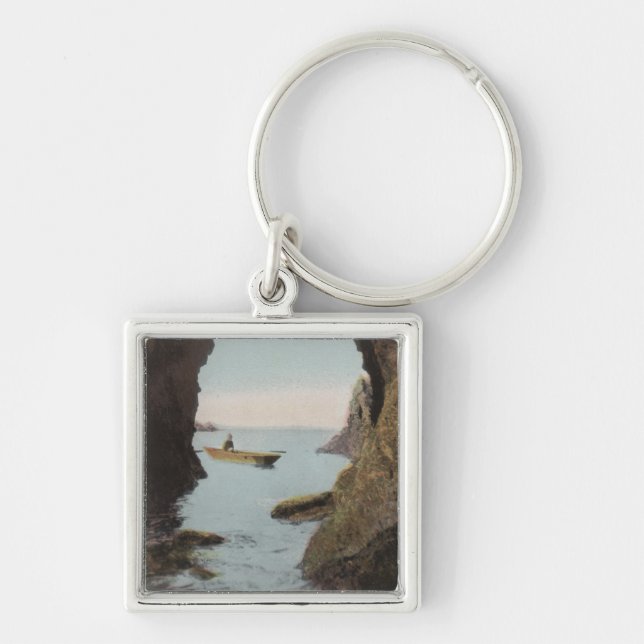 Puget Sound, WA - Cave in Deception Keychain (Front)