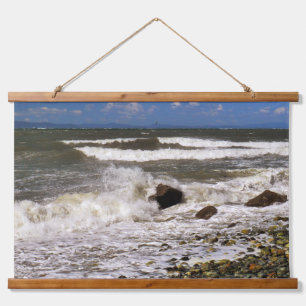 Puget Sound Washington Beach Photo Hanging Tapestry
