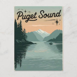 Puget Sound Washington Vintage Postcard