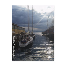 Puget Sound Waterfront Seattle Washington Postcard