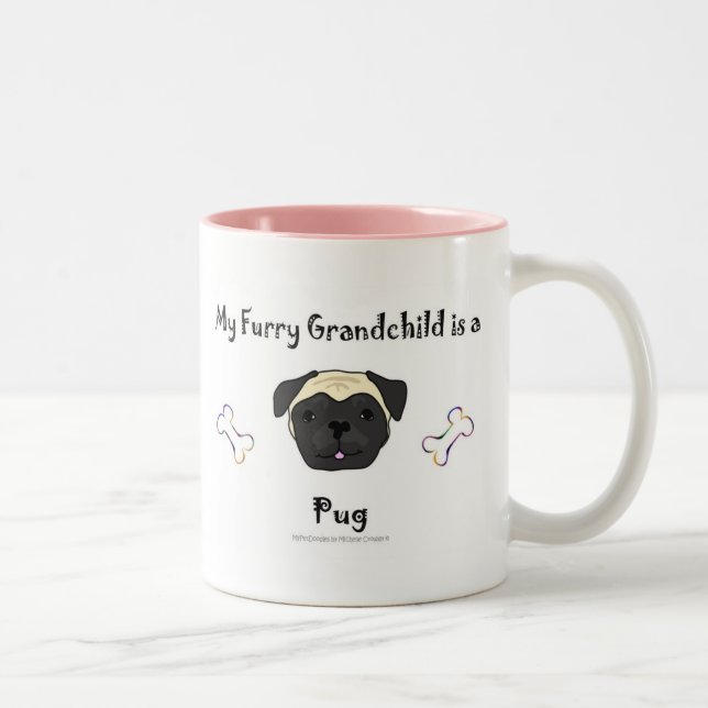 PugFawn Two-Tone Coffee Mug (Right)